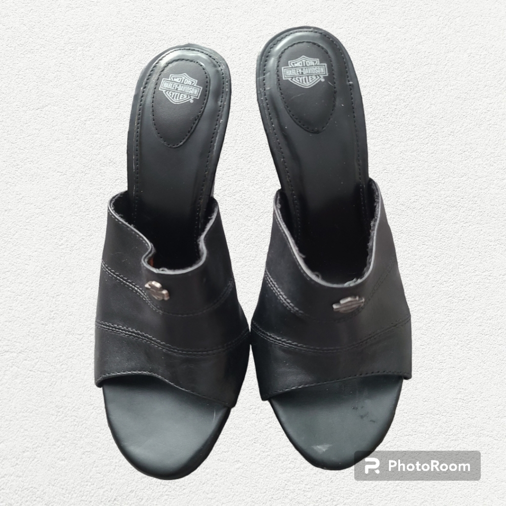 Harley-Davidson Leather Heel Sandals - Picture 3 of 10